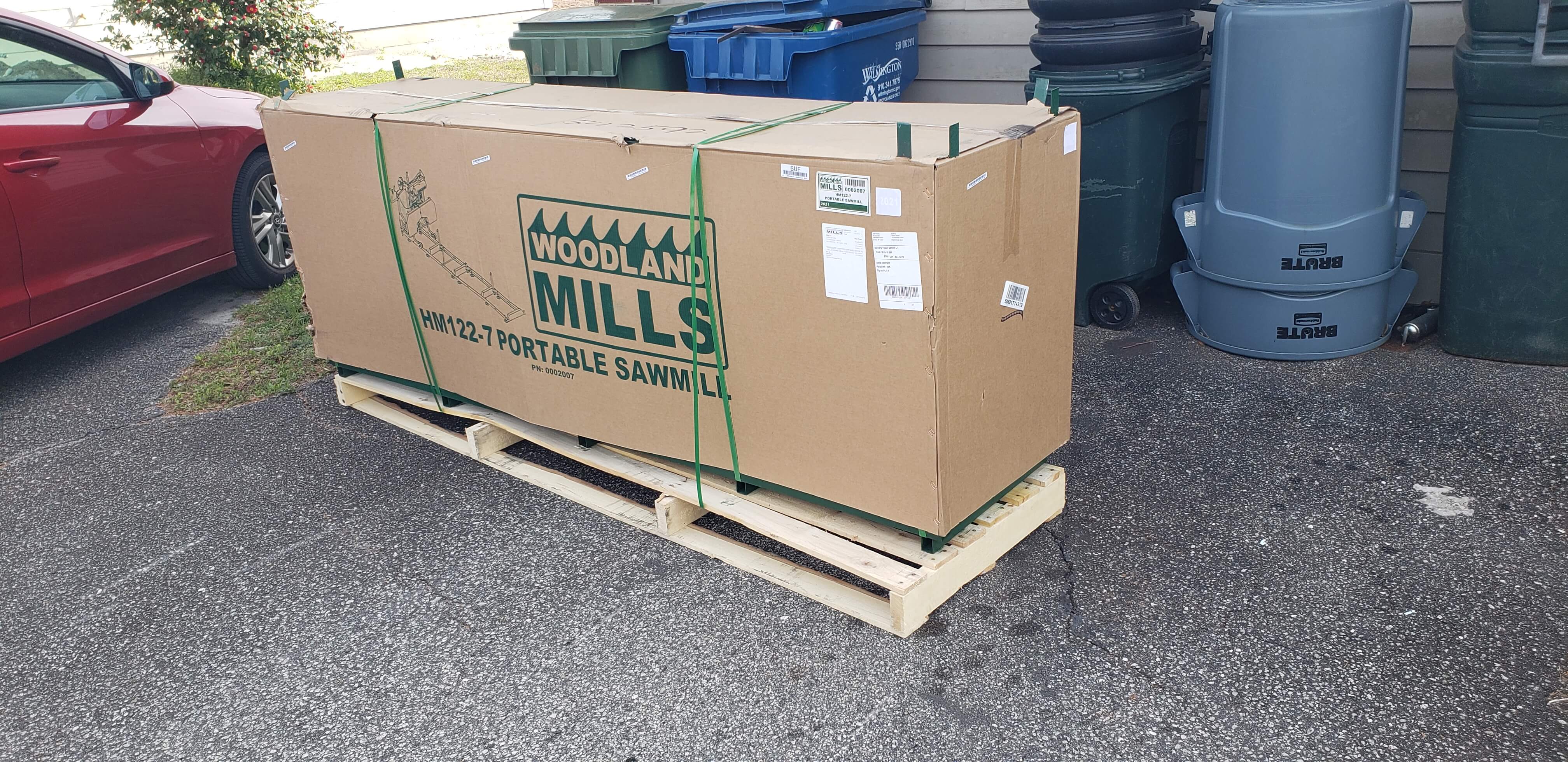 New saw mill delivered.